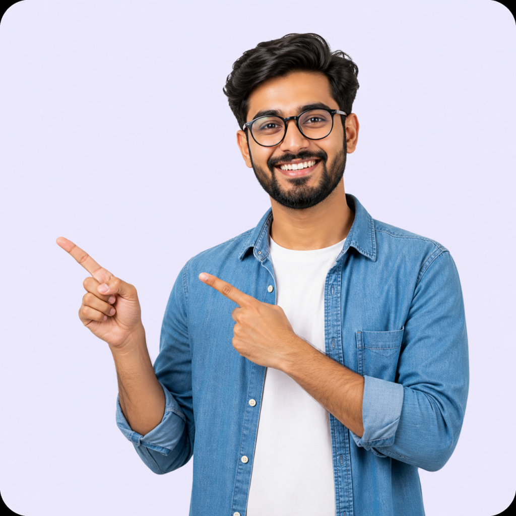 Digital marketing expert pointing towards call to action for business growth and lead generation – Shomproshar Bangladesh