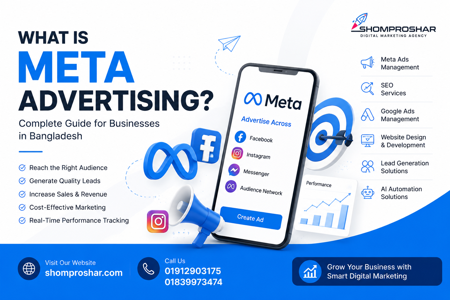 What Is Meta Advertising Guide for Businesses in Bangladesh | Facebook Ads and Instagram Ads by Shomproshar